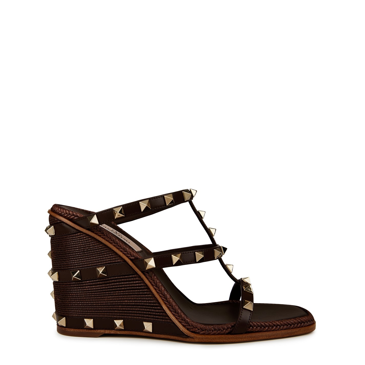 Valentino black discount wedge sandals