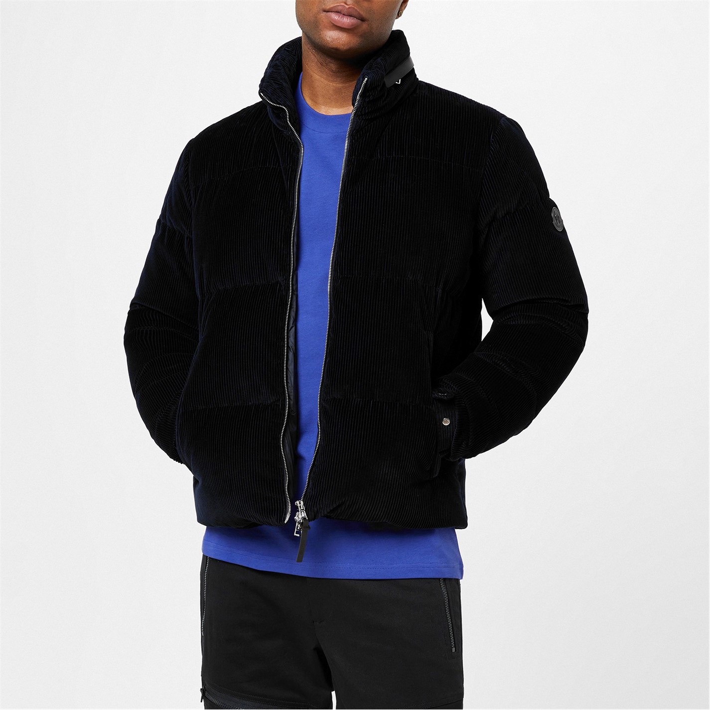 Moncler black velvet deals puffer