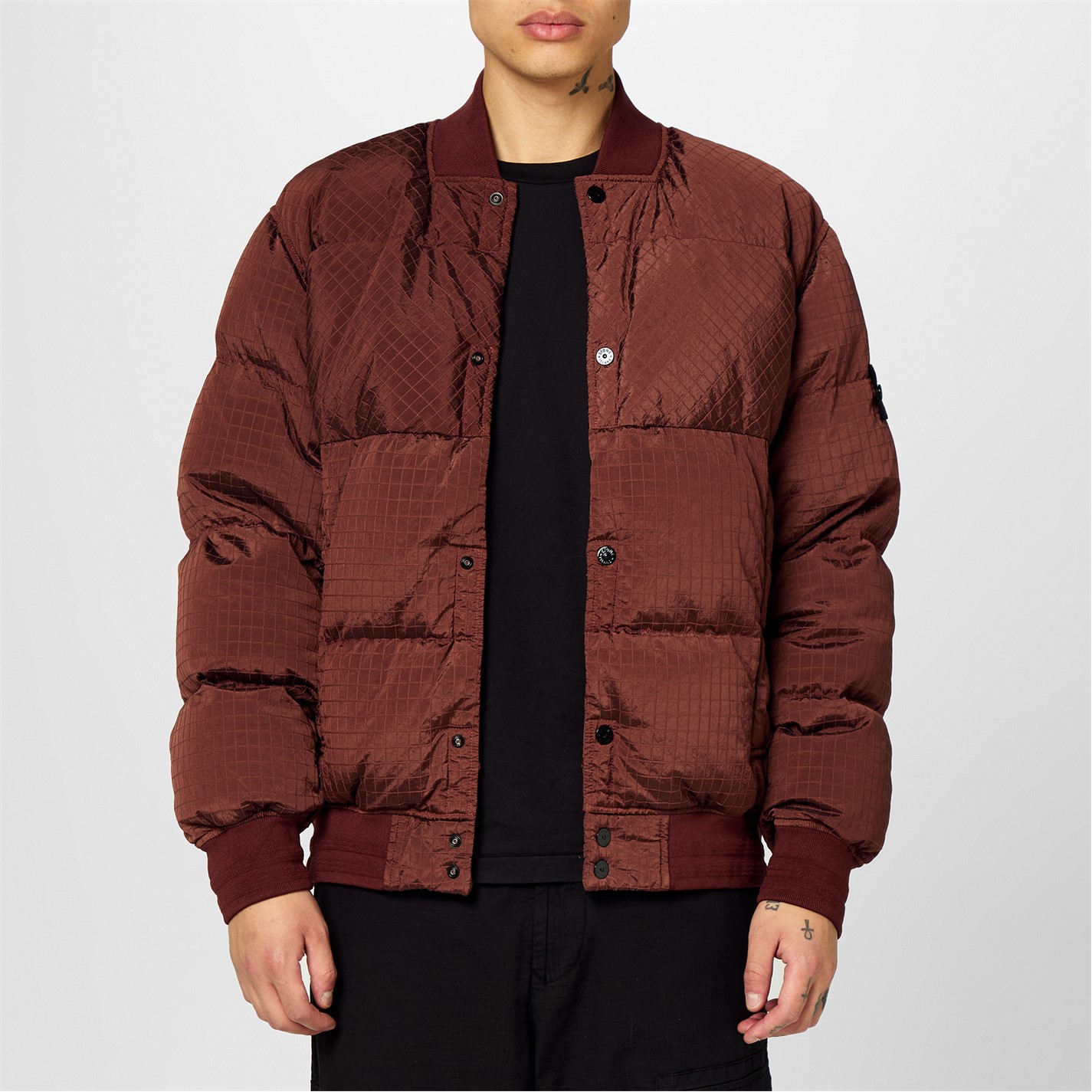 STONE ISLAND Macro Ripstop Nylon Metal Bomber Jacket