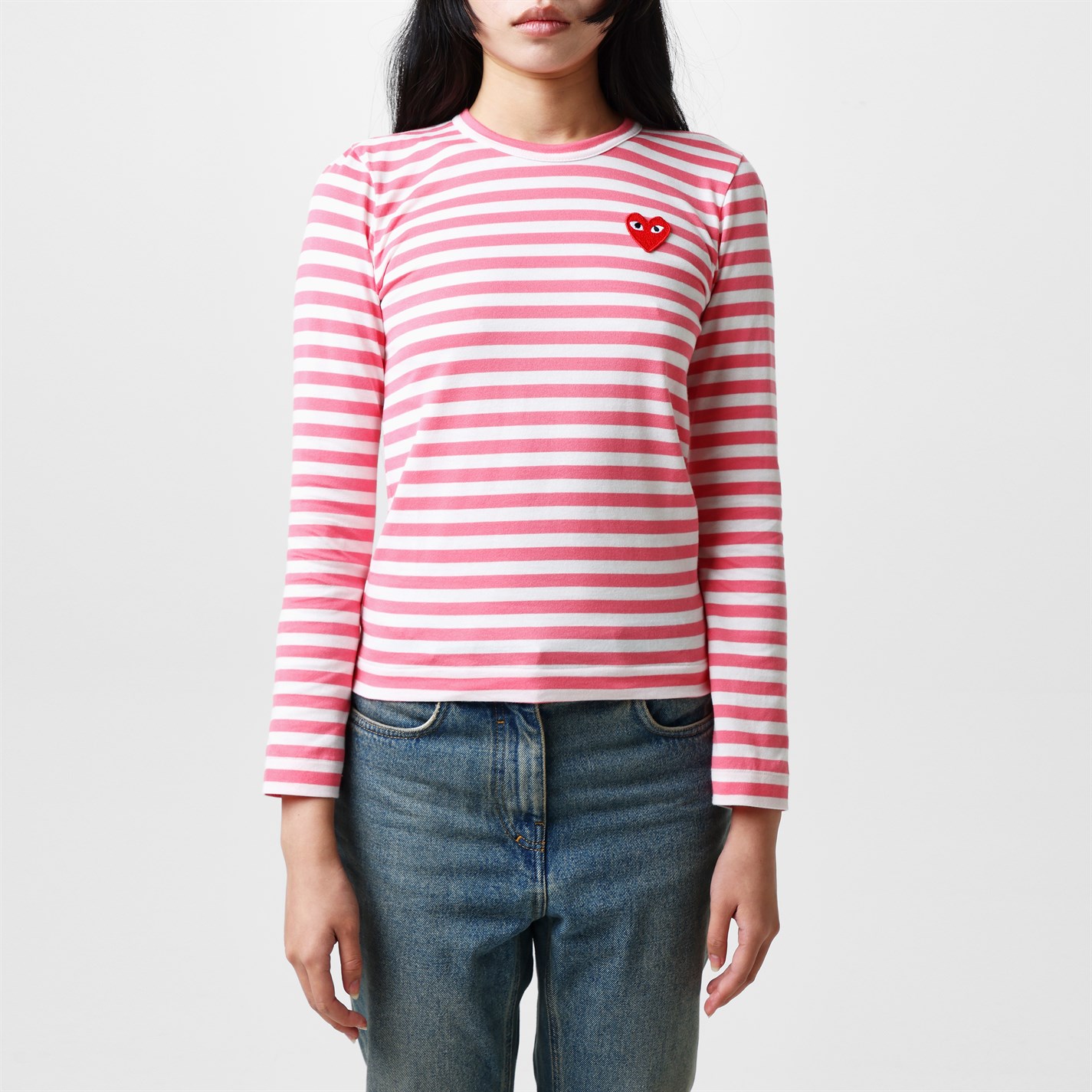 COMME DES GARCONS PLAY Stripe Long Sleeve T Shirt | Cruise Fashion