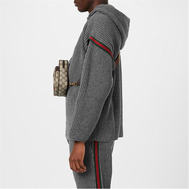 GUCCI Tape Logo Knit Hoodie Cruise Fashion